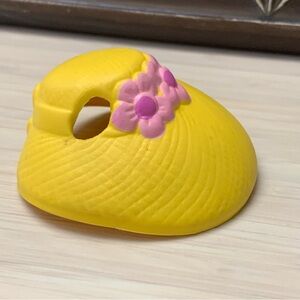 Vintage My Little Pony Yellow with Purple Flowers Bonnet HAT ACCESSORY G…